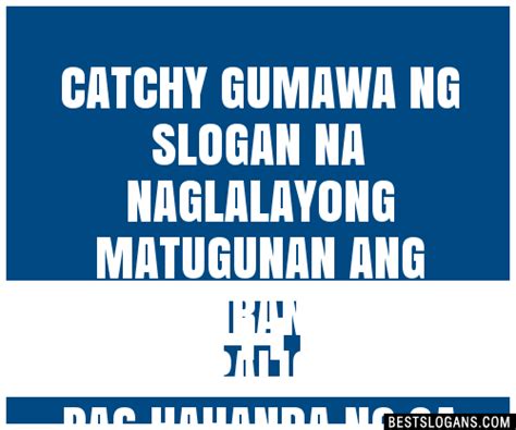 Slogan na naglalayong matugunan ang suliraning pangkapaligira.